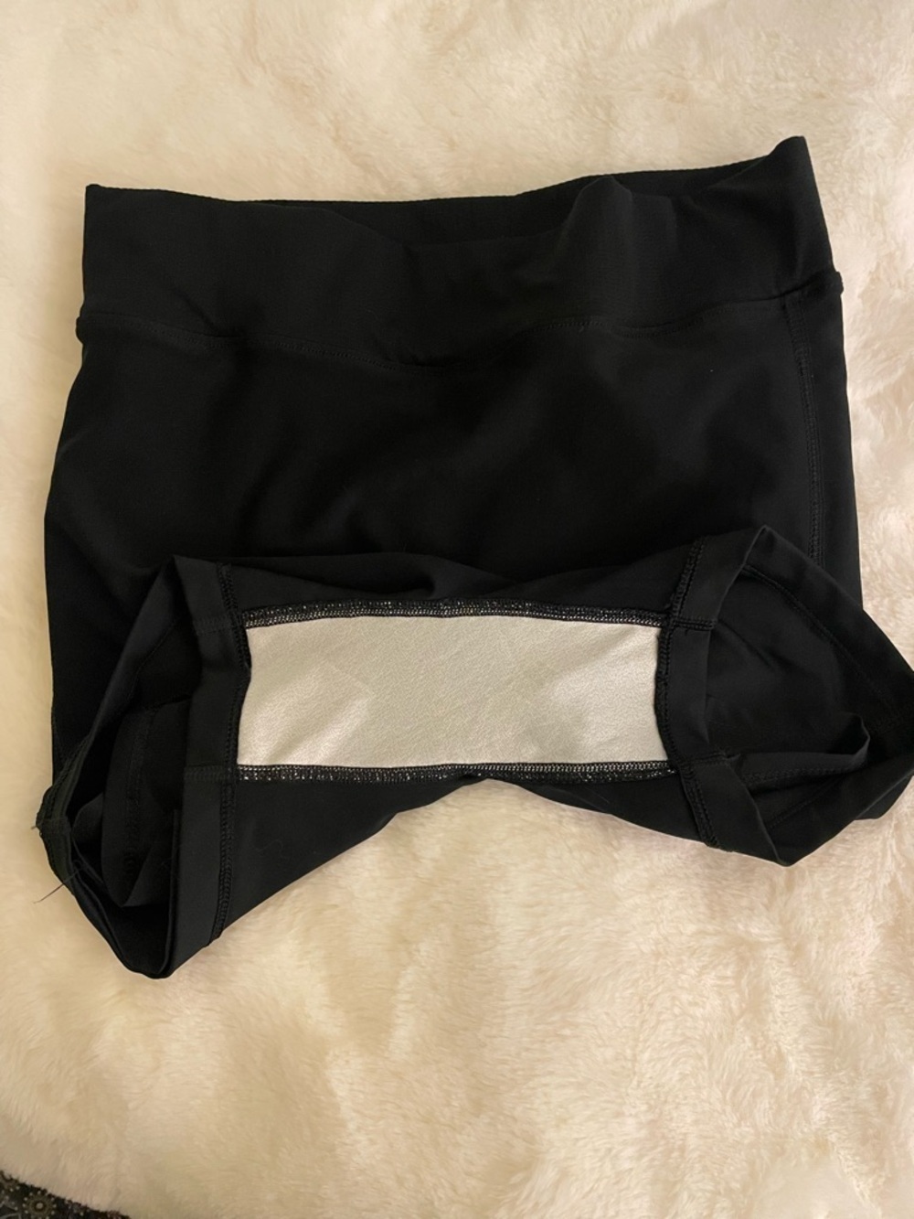 Nike Women’s Black Athletic Layered Running Shorts with Swoosh XS NWOT Pockets - Picture 11 of 16